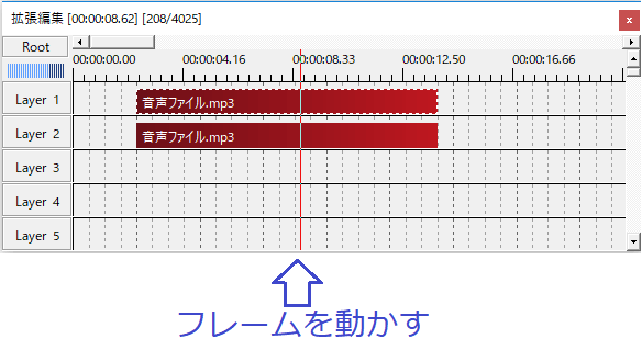 拡張編集（タイムライン）