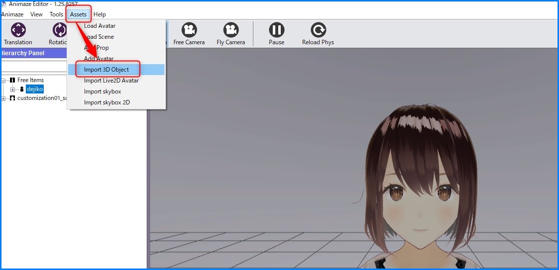 Animaze Editor　３Dモデル