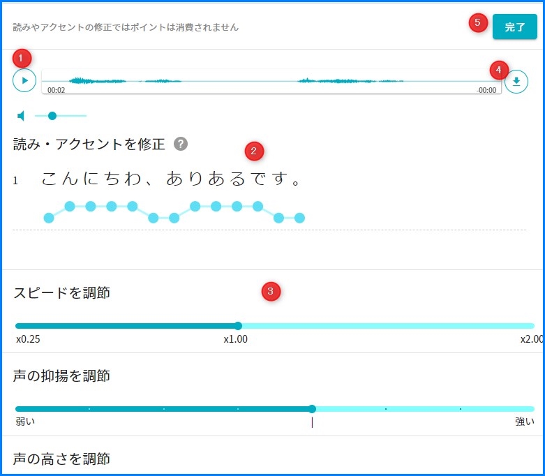 CoeFont　テキストと音声の作成